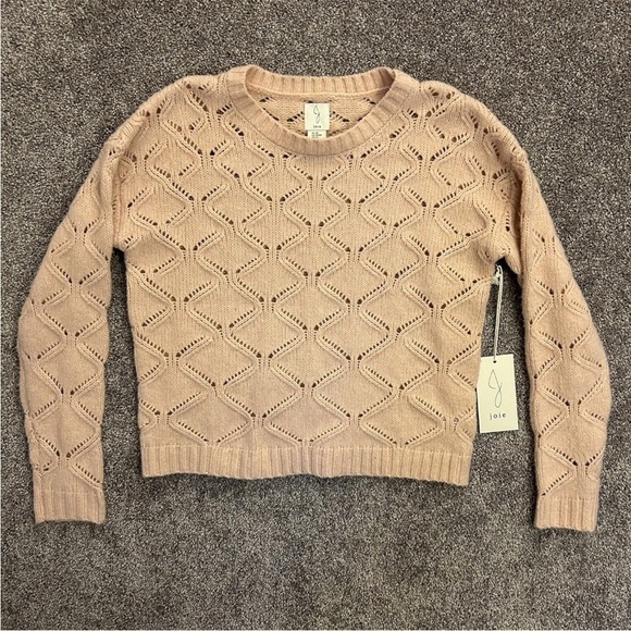 JOIE Women's Long Sleeve Pullover Sweater Pink Crew Neck Stretch Size XS - NWT - Picture 2 of 11